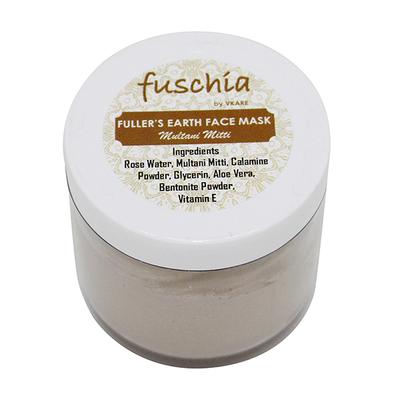 Fuschia Fuller's Earth Face Mask - Multani Mitti 100 gm - Masks & Peels
