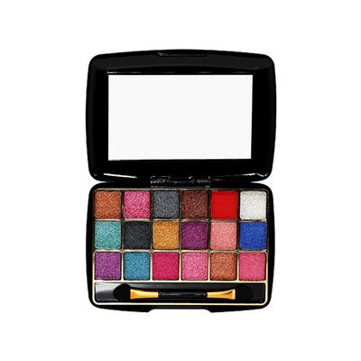 Half N Half 18 Colors Makhmali Eyeshadow With Brush In Makeup Palette Highly Pigmented Long Lasting Waterproof Smooth Blendable Colors - Multicolor-04 12.8 gm - Face Palettes