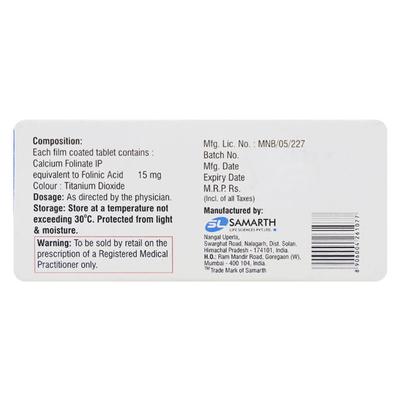 Leucorin 15mg Tablet 10'S - Cancer Oncology-Sup