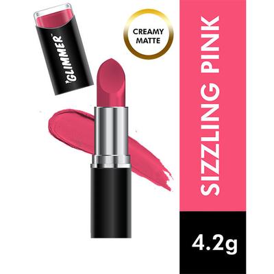 GLIMMER MATTE LIPSTICK SIZZLING PINK 4.2 gm - Lipsticks