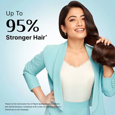 Pilgrim Spanish Rosemary & Biotin Anti-Hairfall Shampoo for Reducing Hair Loss & Breakage 200 ml - Shampoos