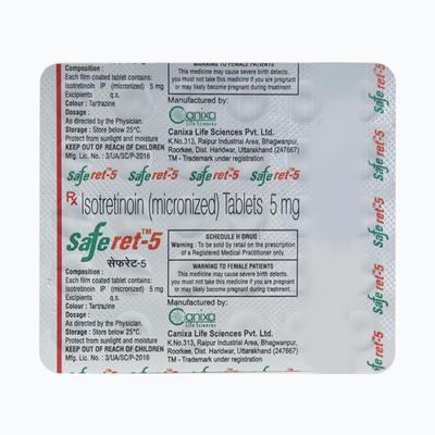 Saferet 5mg Tablet 30'S - Acne-Acn
