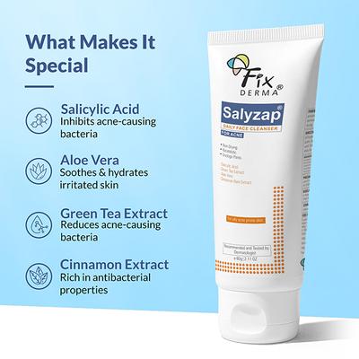 Fixderma Salyzap Face Cleanser 60 ml - Face Wash & Cleansers