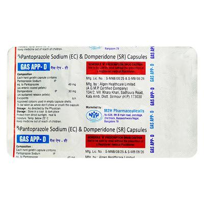 GAS APP D Capsule 10's - Ulcer/Reflux/Flatulence-Aaa