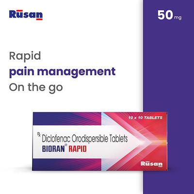 BIORAN RAPID 50mg Tablet 10's - Pain relief-Nsa