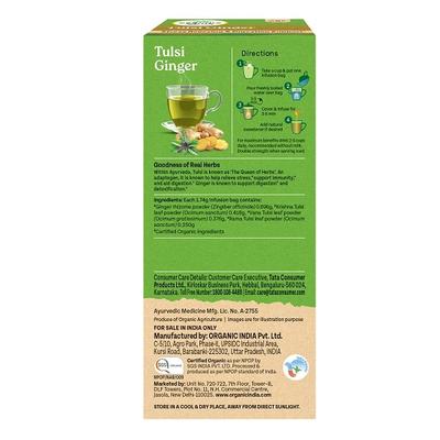 Organic India Tulsi Ginger Tea Bag 25's - Teas