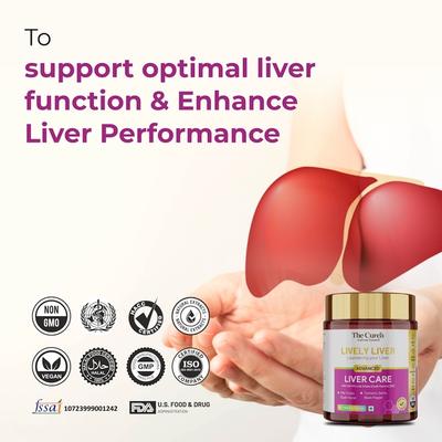 The Curen Lively Liver Advanced Liver Care Veg Capsule 60's - Vital Health