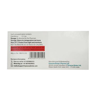 Evergraf 0.5mg Tablet 10'S - Auto Immune Disease-Imm