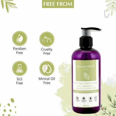 Glamveda Anti Dandruff and Healthy Hydration Tea Tree Conditioner 300 ml - Conditioners