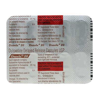 Duzela 20mg Capsule 10'S - Depression-Ant