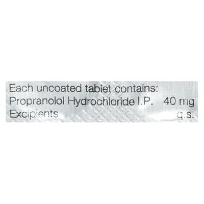 Inderal 40mg Tablet 15'S - Hypertension-Bet