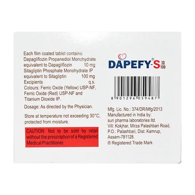DAPEFY S 10/100 Tablet 15's - Diabetes-Ant