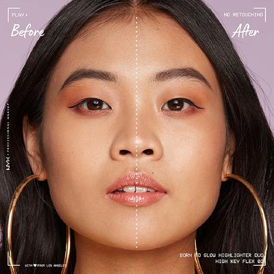 Nyx Professional Makeup Born to Glow Icy Highlighter Duo - High Key Flex 5.7 gm - Highlighters & Illuminators