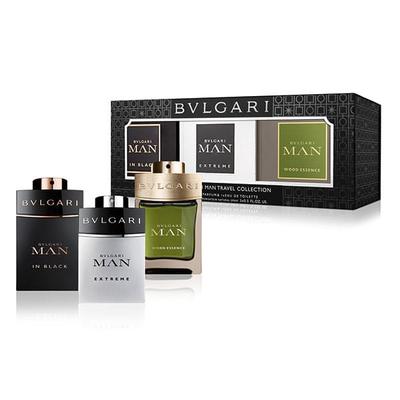 BVLGARI Man Collection EDT Kit (MIB+M Extr+M Wood) (EDT15mlx3) 45 ml - Men Perfumes (Edt/Edp)