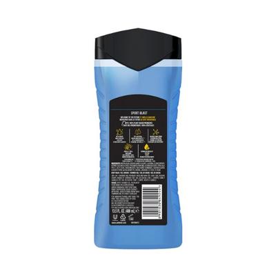 Axe Sports Blast 3 In 1 Body Face & Hair Wash for Men Long-Lasting Fragrance 400 ml - Shower Gels & Body Wash