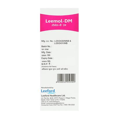 Leemol DM Orange Flavour Suspension 60ml - Pain relief-Ano