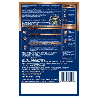 Ensure Strength Pro Powder - Rich Chocolate Flavour 400 g (Refill Pack) - Daily Health Drinks