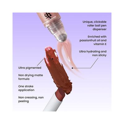 FAE Beauty Modern Matte Lipsticks and Gloss Bundle - Emerging and Magnetic (3.5gm and 3.5gm) 1's - Facial Kits