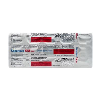 DAPANOVA SM 1000 Tablet 15's - Diabetes-Ant