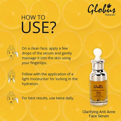 Globus Naturals Clarifying Anti Acne Face Serum 30 ml - Face Serum