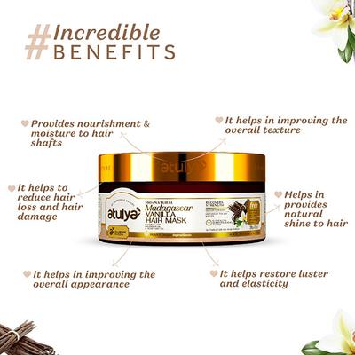 Atulya Madagascar Vanilla Hair Mask 200 gm - Hair Masks & Packs