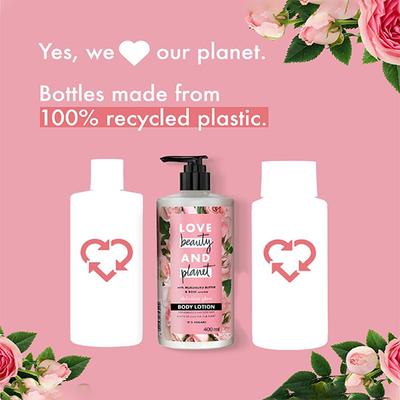 Love Beauty And Planet Murumuru Butter And Rose Aroma Delicious Glow Body Lotion 400 ml - Lotions & Creams