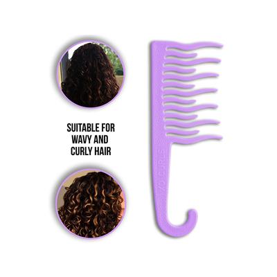 Xo Curls Shower Detangling Comb - Lavender 1's - Hair Combs