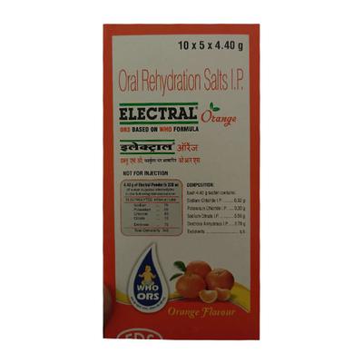 ELECTRAL ORANGE FLAVOUR Sachet 5x4.4gm - Supplements-Ele