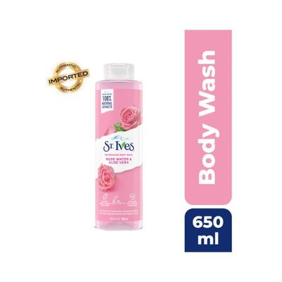 St. Ives Refreshing Rose Water & Aloe Vera Body Wash 650 ml - Shower Gels & Body Wash