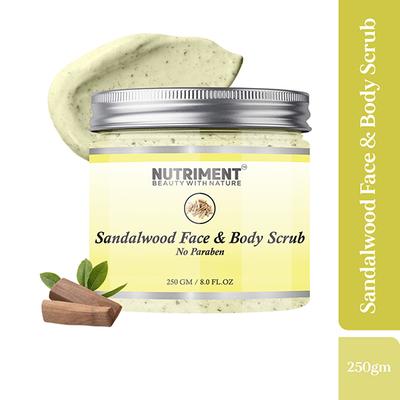 Nutriment Sandalwood Scrub All Skin Type 250 gm - Scrubs & Exfoliants