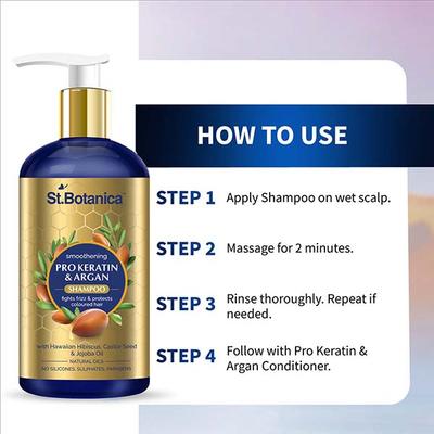Stbotanica Pro Keratin & Argan Oil Smooth Therapy Shampoo 300 ml - Shampoos