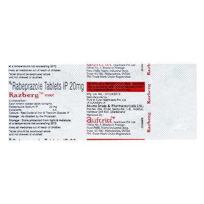 RAZBERG TABLET 10'S - Ulcer/Reflux/Flatulence-Aaa