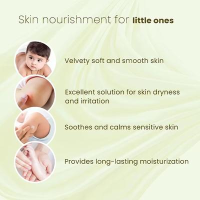 Baby Organo Ayurvedic Nourishing Baby Lotion - Wheat Germ & Ylang Ylang Oil 200 ml - Creams, Lotions & Oils