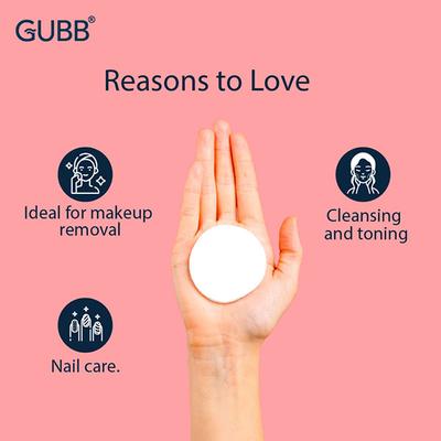 Gubb Cotton Pads Embossed 100 Units 140gm 2's - Facial Wipes & Tissues