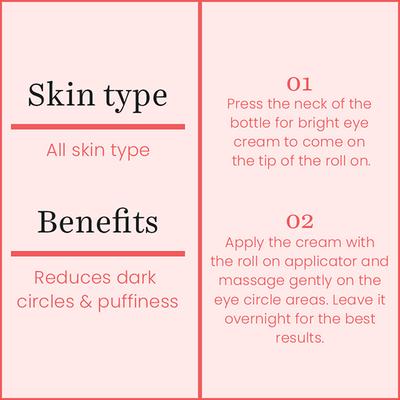 O3+ Bright under eye cream with hyaluronic acid 15gm - Under Eye Creams & Serums