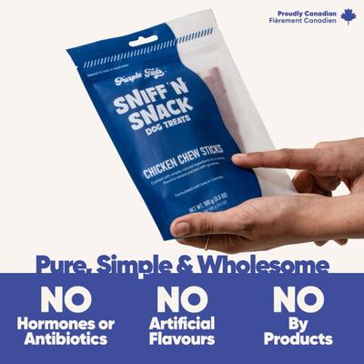 Purple Tails Sniff N Snack Dog Treats Chicken Chew Sticks 100 g - Pet Healthcare