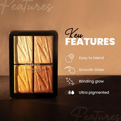 Mars Glowzilla Palette with Blush and Highlighter - 01 12 gm - Highlighters & Illuminators