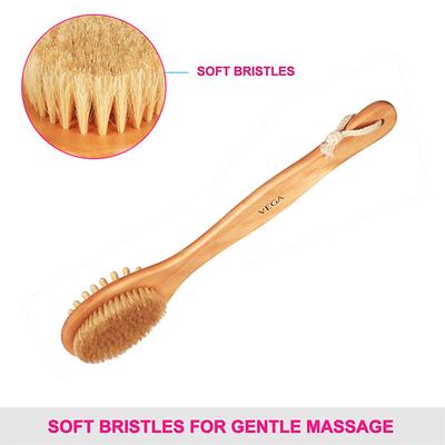 Vega Cellulite Bath Brush Dry Body Brush & Massage For Men & Women, Body Scrubber Brush (Nba-1/1) - Loofahs & Sponges