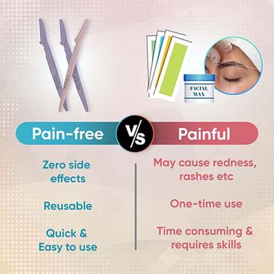 Vega Smooth Eyebrow Shaper for Women for Face, Eyebrows, Upperlips, Chin, Forehead, ESS-03 3's - Face & Eyebrow Razors