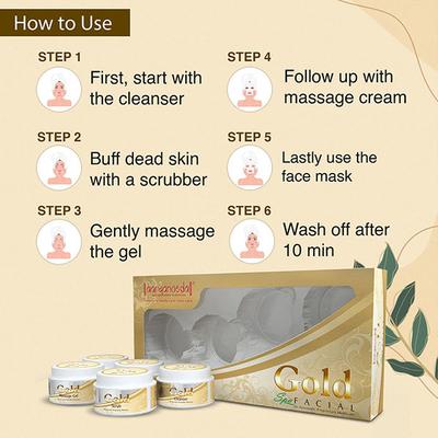 Aryanveda Spa Facial Kit - Gold 210 gm - Facial Kits