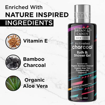 Bryan & Candy Charcoal Shower Gel 300 ml - Shower Gels & Body Wash