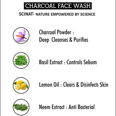 Inatur Ayurveda & Aromatherapy Face Wash - Charcoal 200 gm - Face Wash & Cleansers