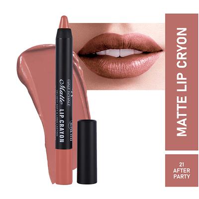 Half N Half Matte Lip Crayon Velvet Soft & Long Lasting, 24H Super Stay, Ultra Creamy, Intensely Pigmented 21, After Party 3.5 gm - Lip Crayons