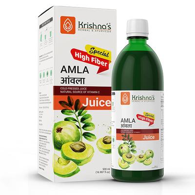 Krishna's Herbal & Ayurveda Special High Fibre Amla Juice 500 ml - Ayurvedic Juices