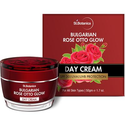 Stbotanica Bulgarian Rose Otto Glow Day Cream Spf 30 Uva Uvb Protection, Brightening & Nourishing 50 gm - Face Creams