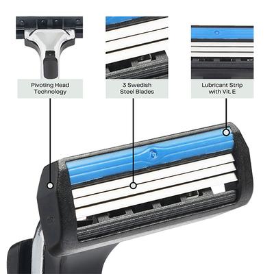 Hajamat Ace 3 Blade Razor , Vitamin E & Aloe Lubricating Strip (1 Razor Handle, 20 Blades) 1's - Razors & Cartridges