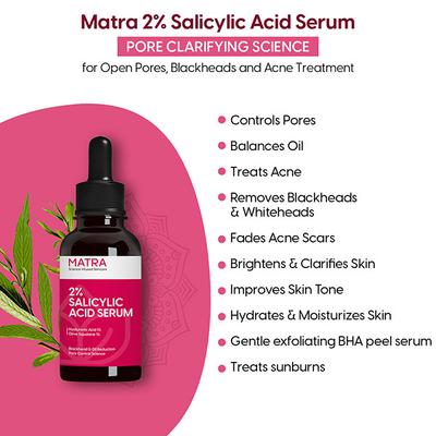 Matra 2% Salicylic Acid Serum for Blackheads, Acne and Oil Control 30 ml - Face Serum