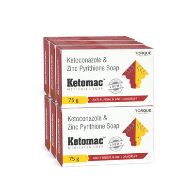 Ketomac Medicated Bathing Bar (Pack of 6 X 75 g) - Personal Care (Ayush)
