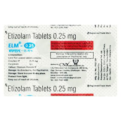 ELM 0.25 Tablet 10's - Anxiety-Anx