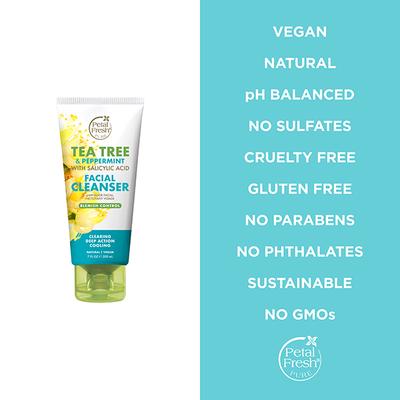 Petal Fresh Tea Tree Blemish Control Facial Cleanser With Salicylic Acid 200 ml - Scrubs & Exfoliants